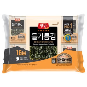 양반 들기름김 식탁, 4g, 16개