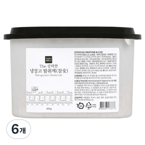 가성비가브랜드다 The 강력한 냉장고 탈취제 참숯, 6개, 300g
