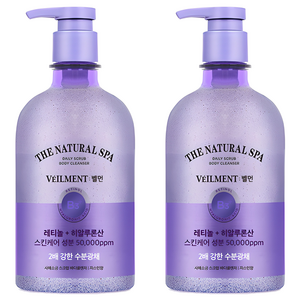 벨먼 스파 수분광채 약산성 스크럽 바디워시 자스민향, 580ml, 2개