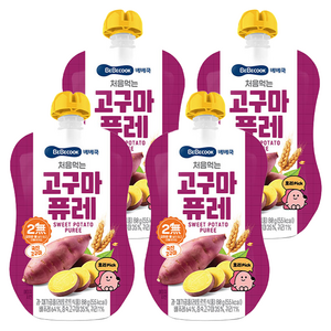 베베쿡 처음먹는 퓨레, 고구마, 80g, 4개