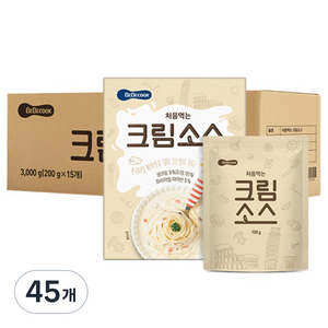 베베쿡 처음먹는 크림소스, 크림맛, 200g, 45개
