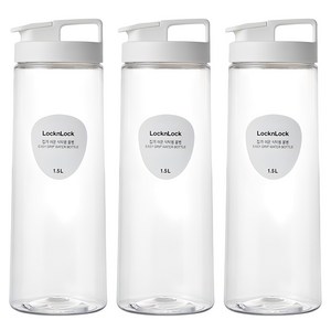 락앤락 잡기쉬운 물병, 화이트, 1.5L, 3개