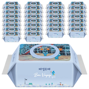 페넬로페 본보야지 퐁피두 아기물티슈 휴대캡형, 75g, 20매, 72개