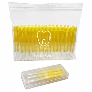스마일브러쉬 치간 칫솔 I형 SSS 옐로우, 0.7mm, 50개입, 1개