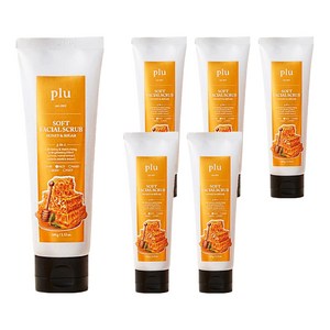플루 소프트 페이셜 스크럽 허니 앤 슈가, 100g, 6개