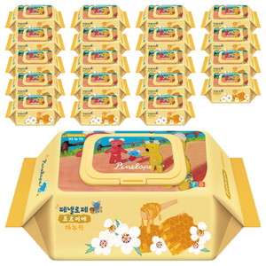 페넬로페 프르미에 마누카 영유아 물티슈 캡형, 70g, 70매, 20개