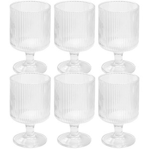 잇어스 빈티지 플리츠 고블렛잔, 230ml, 6개