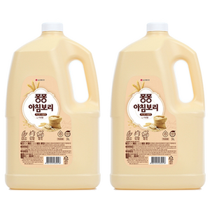퐁퐁 주방세제 아침보리 용기, 3L, 2개