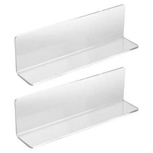 모노피커 떨어짐방지 L자 선반가드 40cm, 투명, 2개