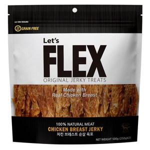 렛츠플렉스 강아지 육포, 치킨브레스트, 500g, 1개