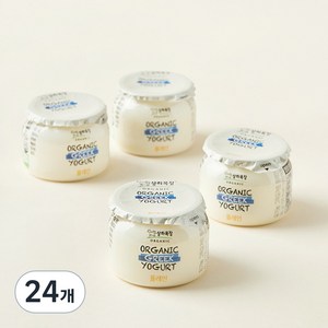 상하목장 유기농 인증 그릭요거트 플레인, 80g, 24개