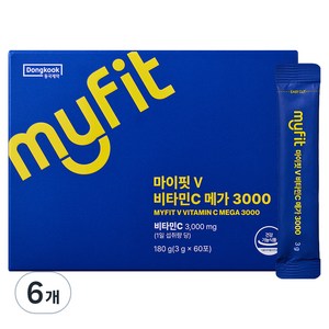 동국제약 마이핏 V 비타민C 메가 3000, 60회분, 6개