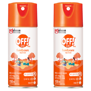 OFF 에어로졸 모기기피 스프레이, 150ml, 2개