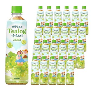 티로그 제로 애플청포도 아이스티, 24개, 500ml