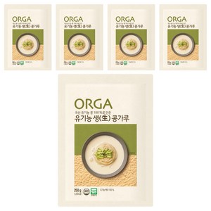 올가홀푸드 유기농 생 콩가루, 250g, 5개