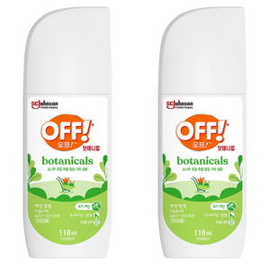 OFF 보태니컬 미스트 모기기피제, 118ml, 2개