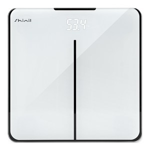 신일 전자식 강화유리 정밀 센서 슬림 체중계 6mm, SHM-2505, 화이트, 1개