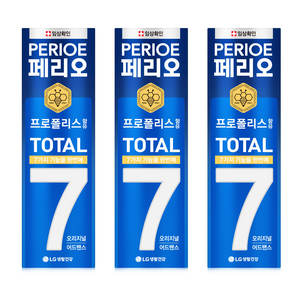 페리오 토탈7 오리지널 어드밴스 치약, 140g, 3개
