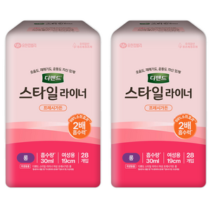 디펜드 여성용 요실금 스타일 라이너 프레시가든향, FREE(onesize), 28매입, 2개