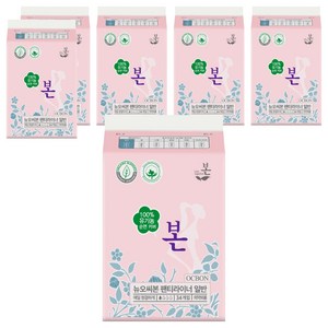 유기농본 순면 울트라슬림 팬티라이너, 일반, 34개입, 6개
