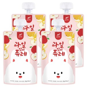 리틀스푼 과일인더퓨레, 혼합맛(사과/배/바나나), 4개, 100g