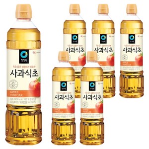청정원 사과식초, 500ml, 6개