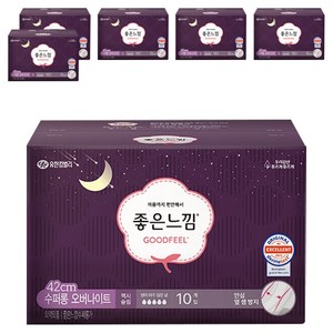 좋은느낌 오리지널 생리대 날개형, 슈퍼롱, 10개입, 6개