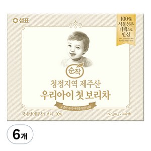 순작 제주산 우리아이 첫 보리차 24p, 192g, 24개입, 6개
