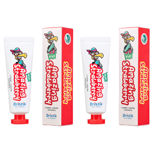 브리스틱 어린이 불소 케이엘 에스 치약 딸기향, 50g, 2개