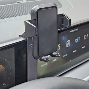 옵시디언 그랜저 GN7 전용 핸드폰 반자동 클립거치대, 블랙, 1개