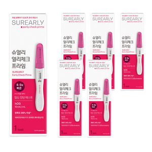 슈얼리 얼리체크 프라임 임신테스트기, 1개입, 6개