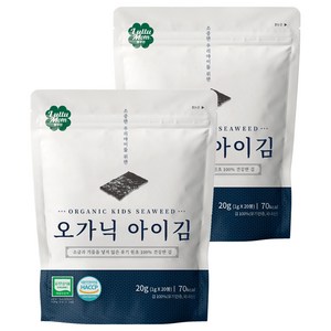 룰루맘 오가닉 아이김 20봉, 김맛, 20g, 2개