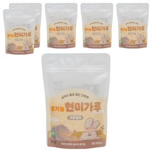 퍼기 유아용 유기농 현미가루 가루입자 초기, 200g, 6개