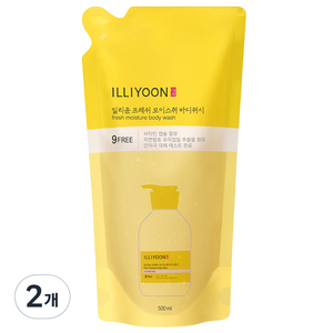 일리윤 프레쉬모이스춰 바디워시 리필, 500ml, 2개