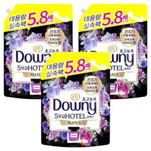 다우니 초고농축 호텔 컬렉션 섬유유연제 미스티크 리필, 4.1L, 3개