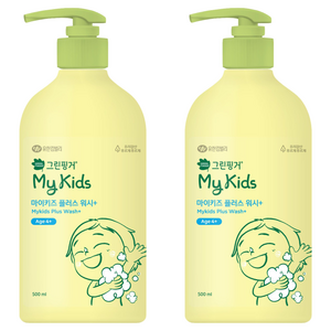 그린핑거 아동용 마이키즈 플러스 워시, 500ml, 2개