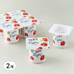 요플레 라이트 딸기, 80g, 12개