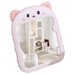 인아트 탁상용 깜찍 거울 아기고양이, 연보라