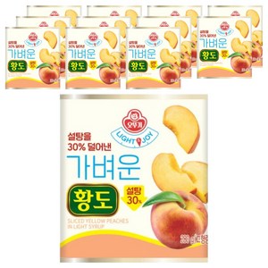 오뚜기 가벼운 황도 통조림, 280g, 12개