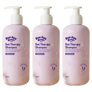 포포몽 강아지 고양이 공용 오트 테라피 샴푸, 3개, 380ml