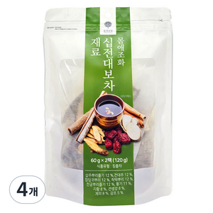 몸애조화 십전대보차 한방 재료 2p, 120g, 4개
