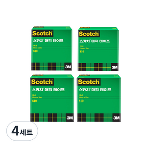 쓰리엠 스카치 매직 테이프 리필 12mm x 20m 2p + 리필 24mm x 20m 2p 세트, 혼합색상, 4세트