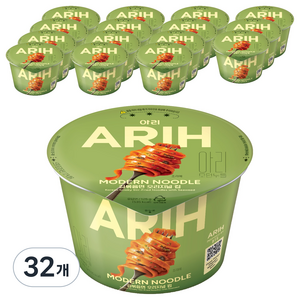 팔도 아리 모던누들 김볶음면 오리지널 컵 125g, 32개