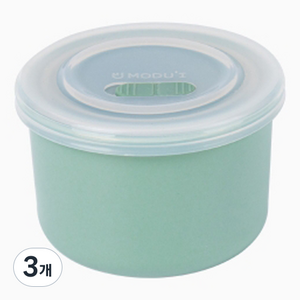 블루마마 도자기 이유식 밀폐보관용기, 민트, 3개, 250ml