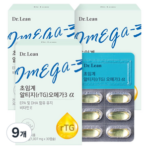 닥터린 초임계 알티지 오메가3 알파 30.21g, 30정, 9개