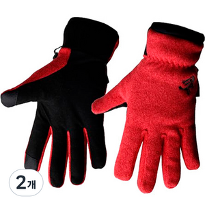 울프라운치 SMART TOUCH KNIT 등산장갑, RED, 2개