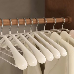 마켓플랜 논슬립 코팅 정장 라운드옷걸이, 아이보리, 10개