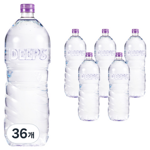 딥스 해양심층수 에코골드 무라벨, 2L, 36개