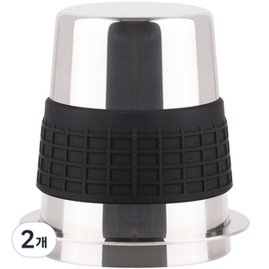 코빙 커피 라인 도징컵 53mm, 2개, 실버