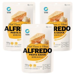 청정원 알프레도 파스타소스 생크림 앤 치즈, 150g, 3개